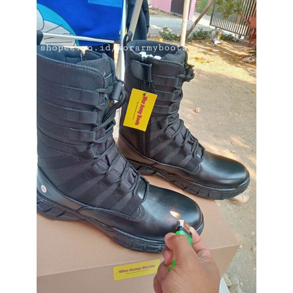 Sepatu PDL TNI  POLRI Security Dishub PDL Kulit sapi asli Model Terbaru W.A.B