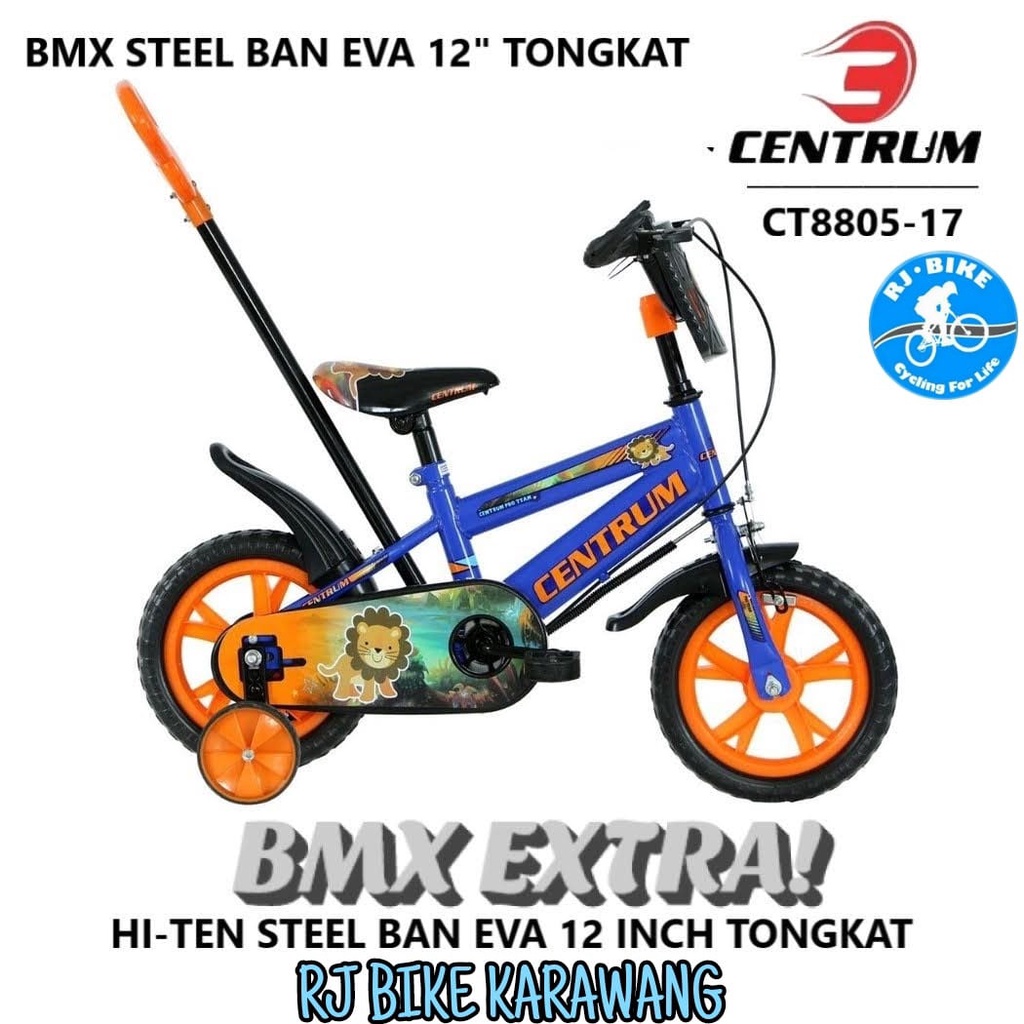 SEPEDA ANAK LAKI LAKI 12 inch BMX CENTRUM CT8805 SETIR EVA/BAN MATI