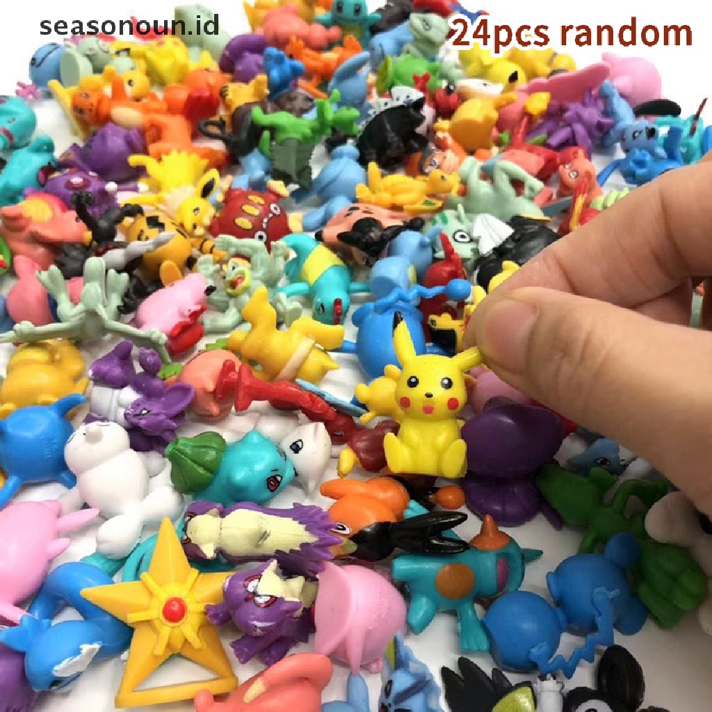 24pcs Mainan Action Figure Desain Anime Pokemon Ukuran 2.5-3cm Untuk Hadiah Ulang Tahun Anak