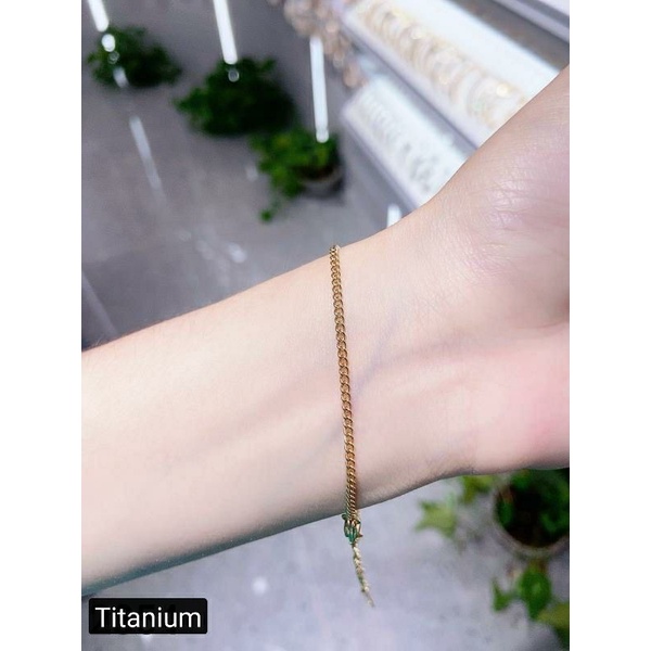 gelang titanium rantai tangan imoet size 15+3cm=18cm JJ-10