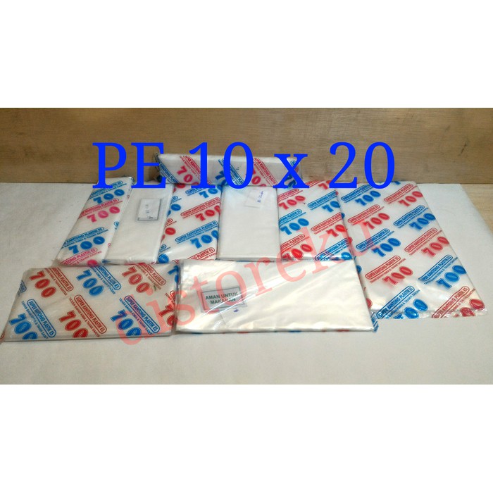 PE 700 10x20 plastik es batu seperapat kilo 1/4kg gula @130gr