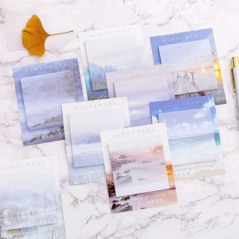 

[LOVATO.CO] 1 PCS STICKY NOTES SCENERY ISI 30 LEMBAR MEMO PEMANDANGAN INDAH CANTIK