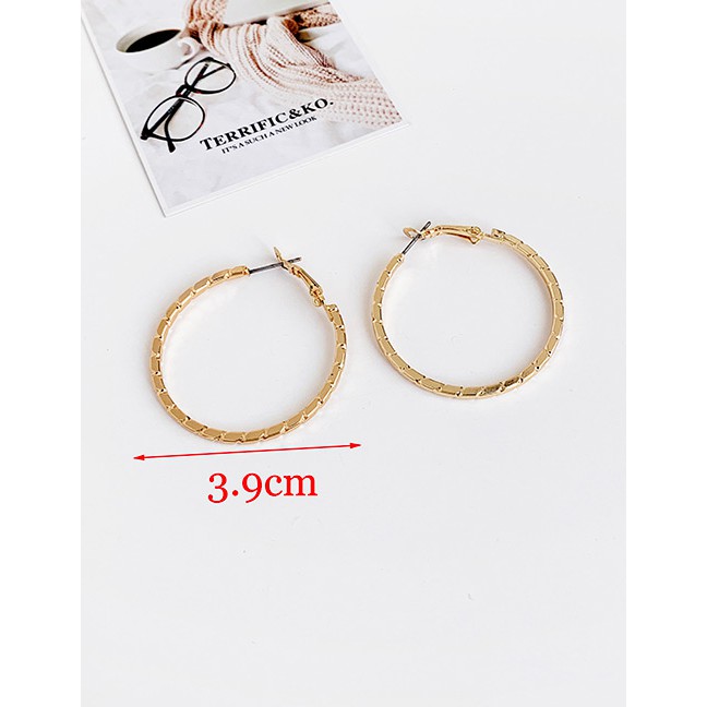 LRC Anting tusuk Fashion Alloy Circle Studs