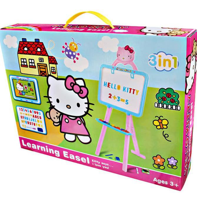 

Learning Easel Hello Kitty 3677F - Papan Tulis 3 In 1 Hello Kitty Mamanmarinto