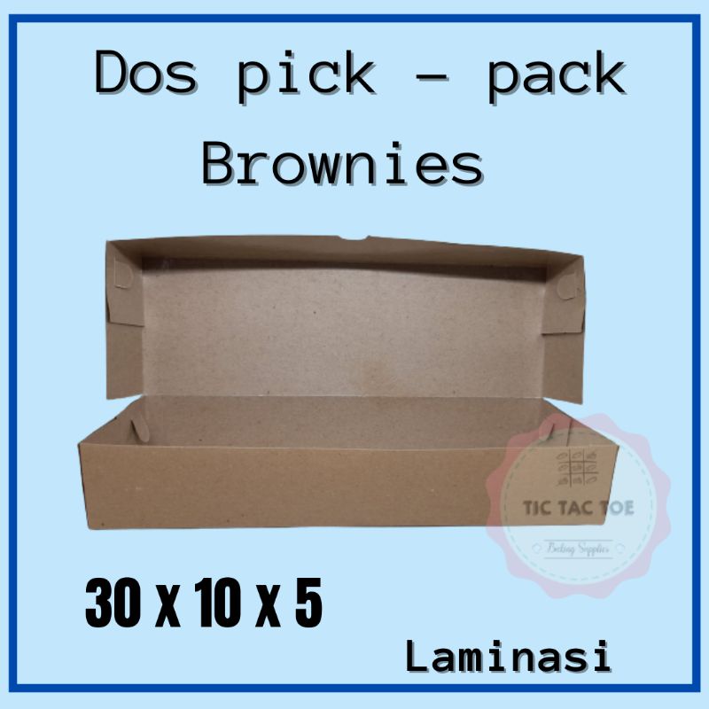 Dos brownies 30x10x5/dos coklat/dos brownies coklat/dos pick-pack/dos pick-pack brownies (isi 10pcs)