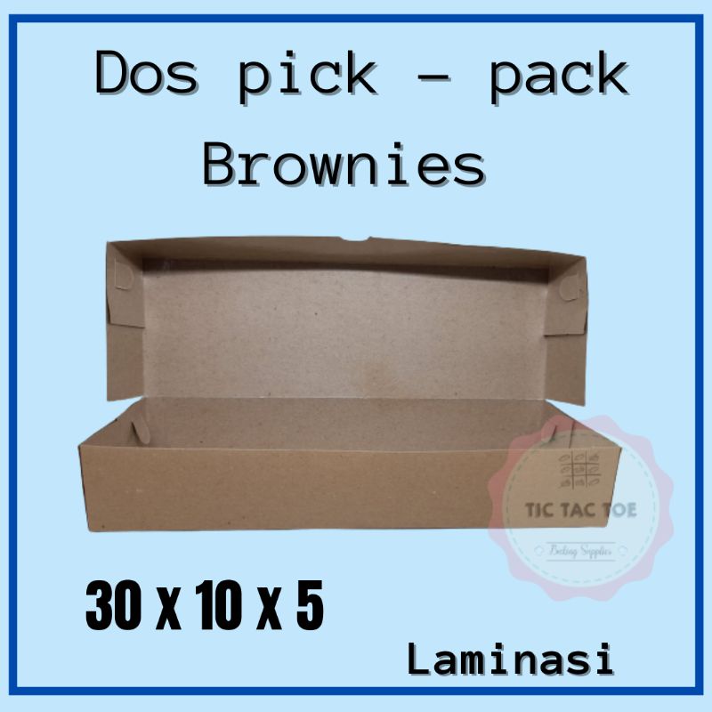 Dos brownies 30x10x5/dos coklat/dos brownies coklat/dos pick-pack/dos pick-pack brownies (isi 10pcs)