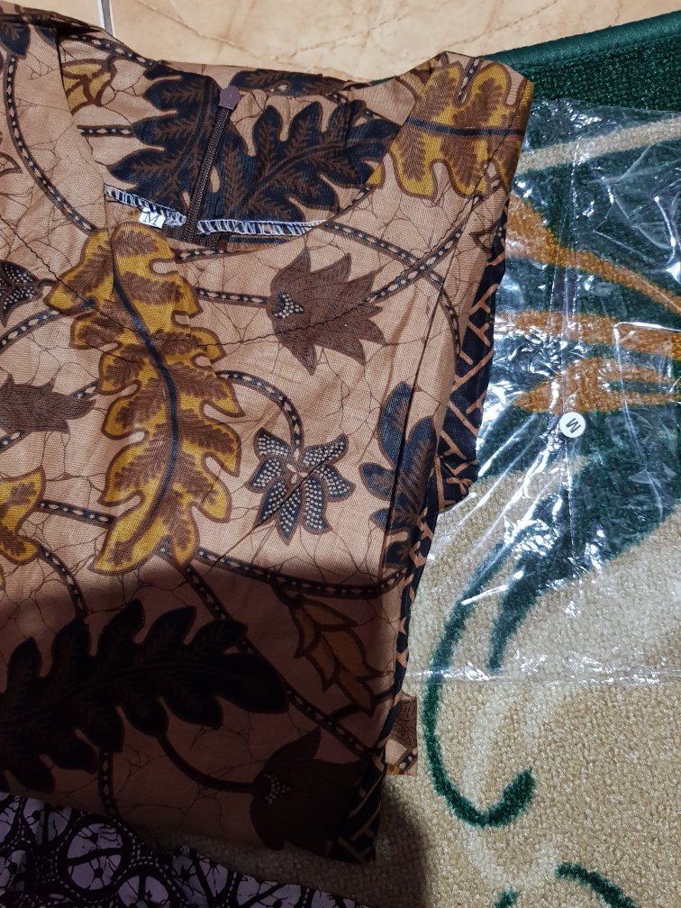 Tey-17 Batik Wanita Asj Sa Hrb026 Kenongo Kemeja Tosca Pendek