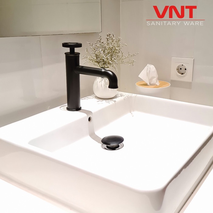 VNT Keran Wastafel Panas Dingin Kran Air Washtafel Industrial Style Hot Cold Basin Faucet