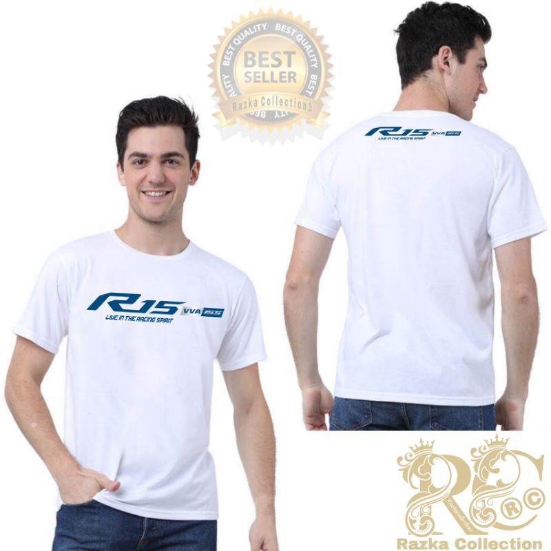 R15 VVA Baju Kaos Yamaha R15vva Pakaian Motor Yamaha R15vva Fremium - Razkacollection1