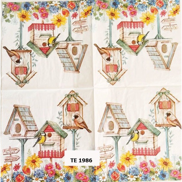 TISU NAPKIN DECOUPAGE EROPAH 33X33 CM TE 1986 TTS