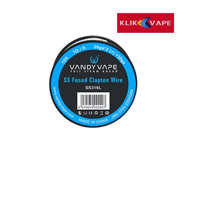 Vandy Vape Wire Clapton SS 316L 0,4mm 0,25mm 10 Feet [4,6 Meter]