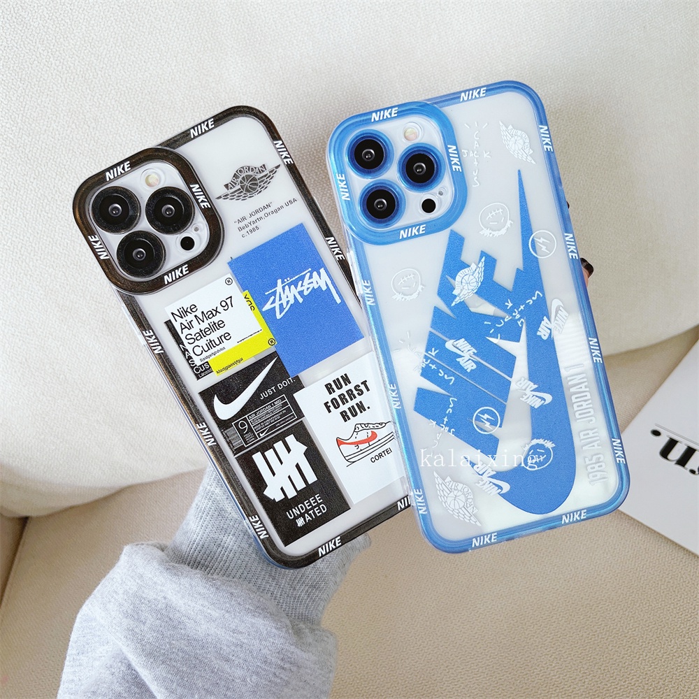 Lens Protective N.i.k.e Case untuk iPhone 13 Pro Max 12Pro 11 X XR Xs Max 7 8Plus