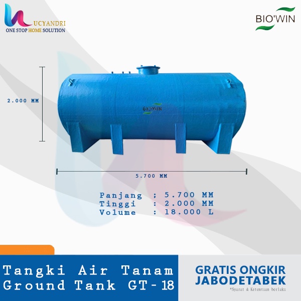 Ground Tank / Tangki Air Tanam / Pendam Toren, Tandon Air GT-18