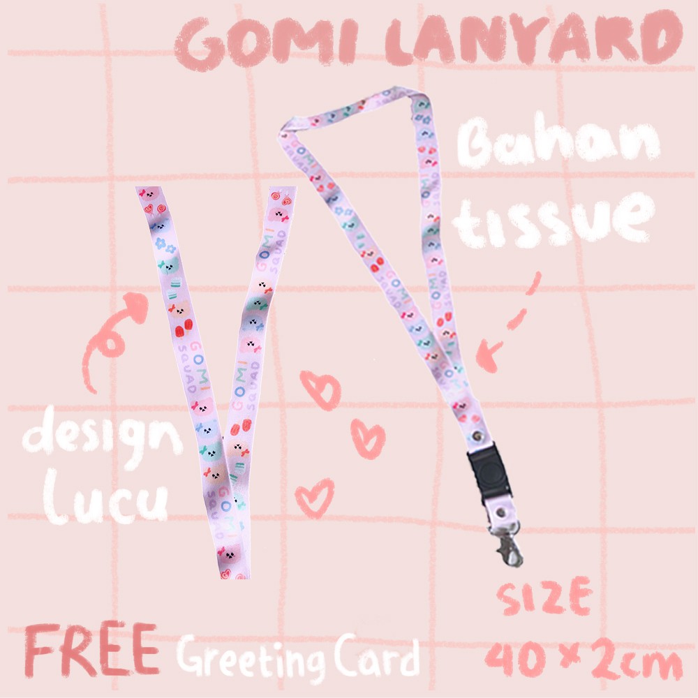 

[FREE POSTCARD] GOMI LANYARD | LANYARD KARAKTER LUCU | ALAT KANTOR SEKOLAH