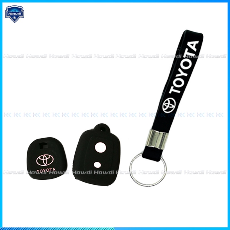 ☆Eksklusif☆Cover Kunci Remote Mobil Bahan Silikon Dengan Logo Gantungan Kunci Untuk Toyota Avanza