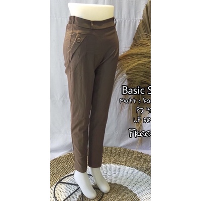 Basic Strech Free Belt Celana Casual Daily Wear