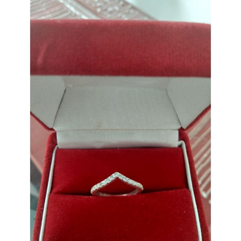 CINCIN AUREL PERAK ASLI KADAR 925 LAPIS EMAS PUTIH