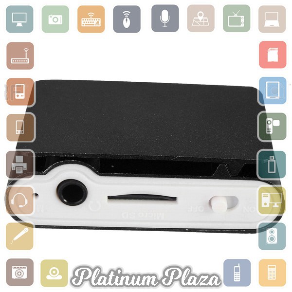 Pod MP3 Player TF Card dengan Klip &amp; LCD - Black`5ZAN9B-