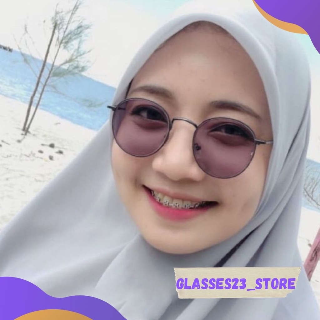 KACAMATA PHOTOCROMIC FRAME OPTIK OVAL WANITA/PRIA