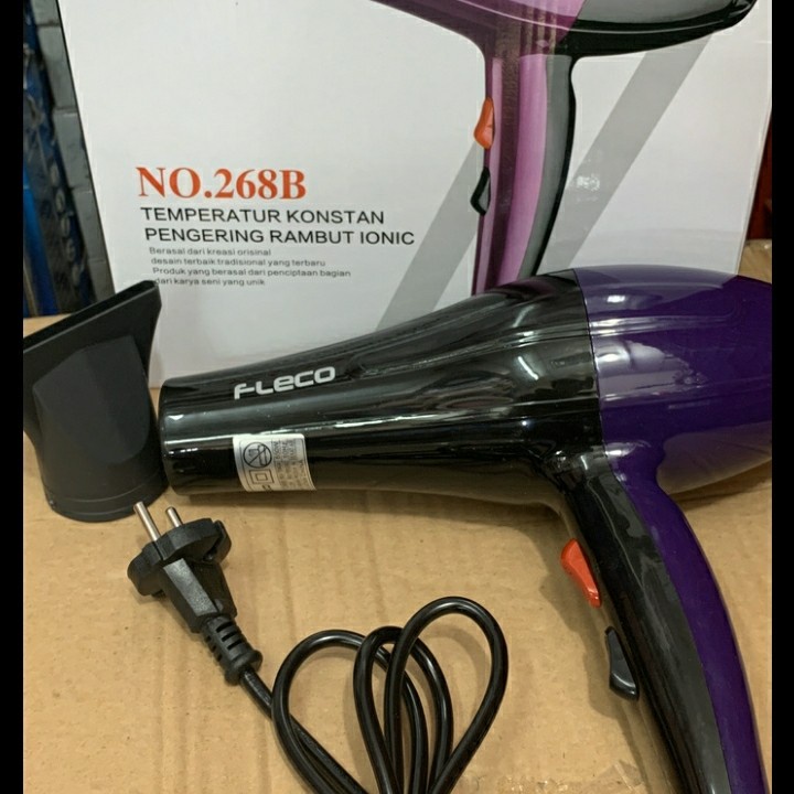 TERMURAH~hair dryer fleco f-268B Temperatur konstan pengering rambut ionic 650W