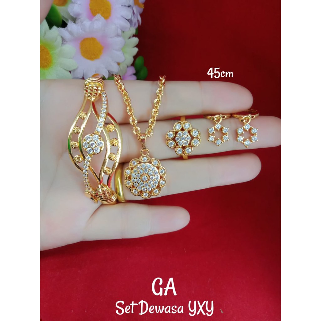SET PERHIASAN XUPING TERMURAH DEWASA LAPIS MAS 24K