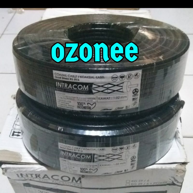 KABEL ANTENA INTRACOM KABEL R65G 6 100 METER KABEL CCTV TV ORIGINAL