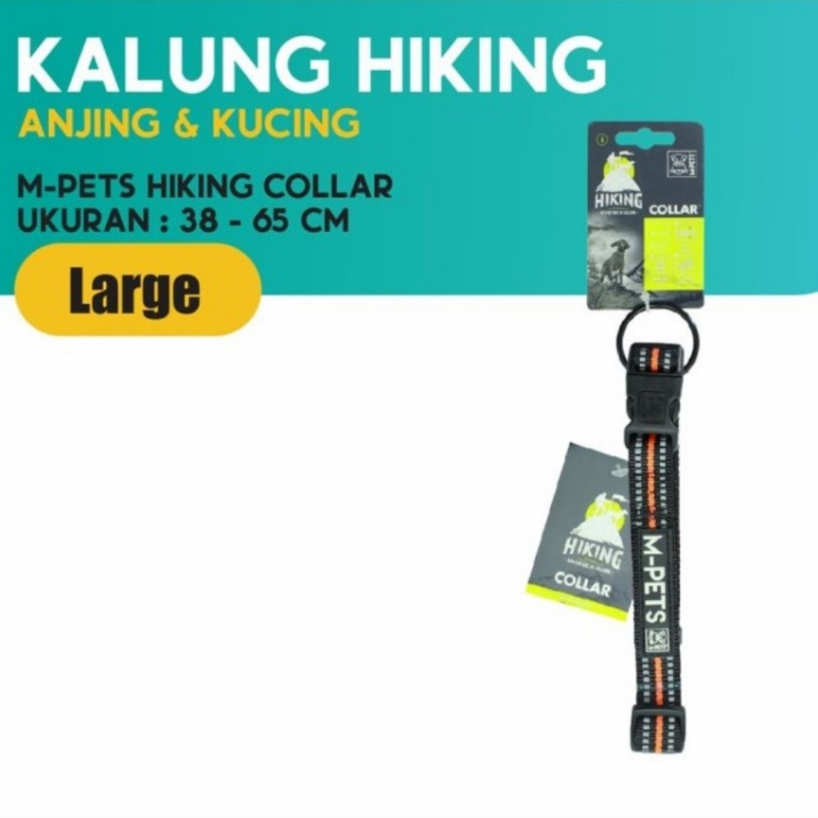 Kalung Anjing M-Pets Hiking Collar - Large 38-65cm Dog Collar