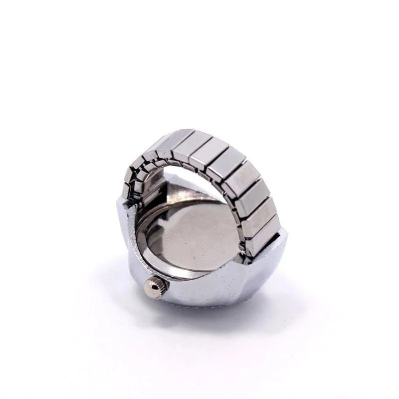 Jam cincin impor unik tahan air, ring pegas stailes stell antikarat bisa melar muat semua ukuran jari.