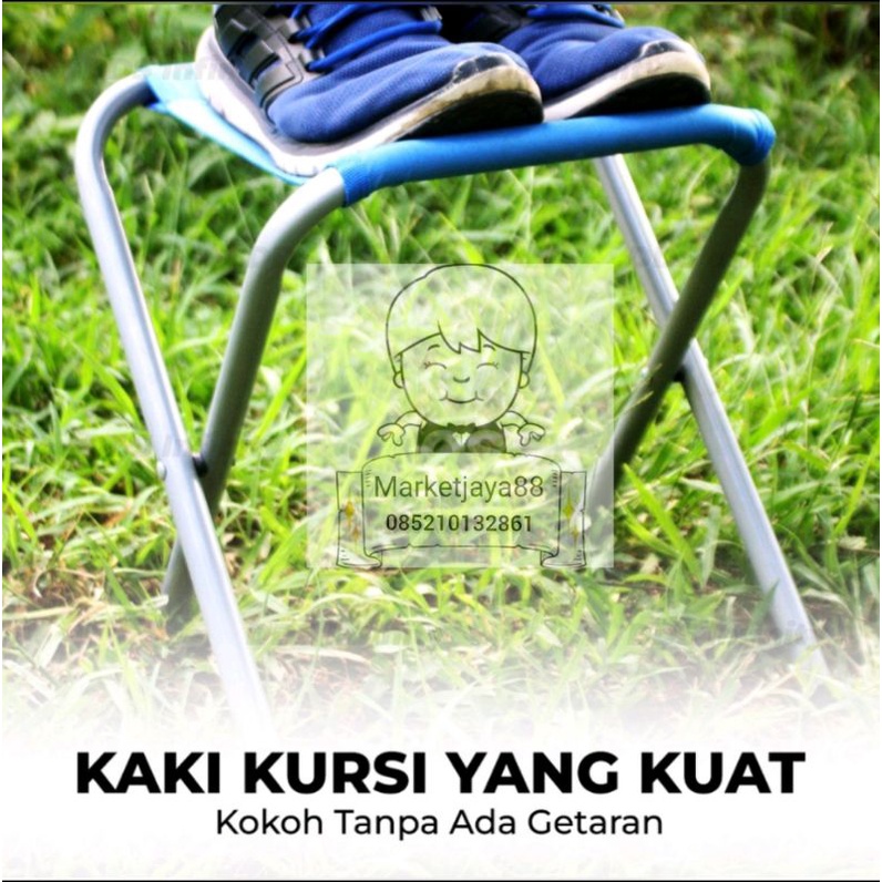 Ready KURSI LIPAT Bangku Memancing Piknik Camping Hiking Outdoor Fishing Mini Chair Serbaguna