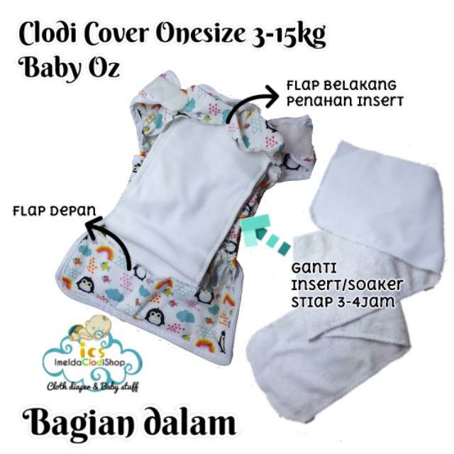 Clodi cover Onesize Baby Oz set insert Diaper Newborn- toddler motif karakter