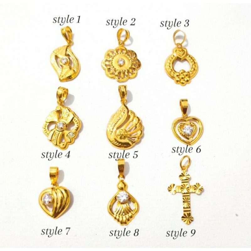 Liontin emas asli kadar 700 model hati setengah gram