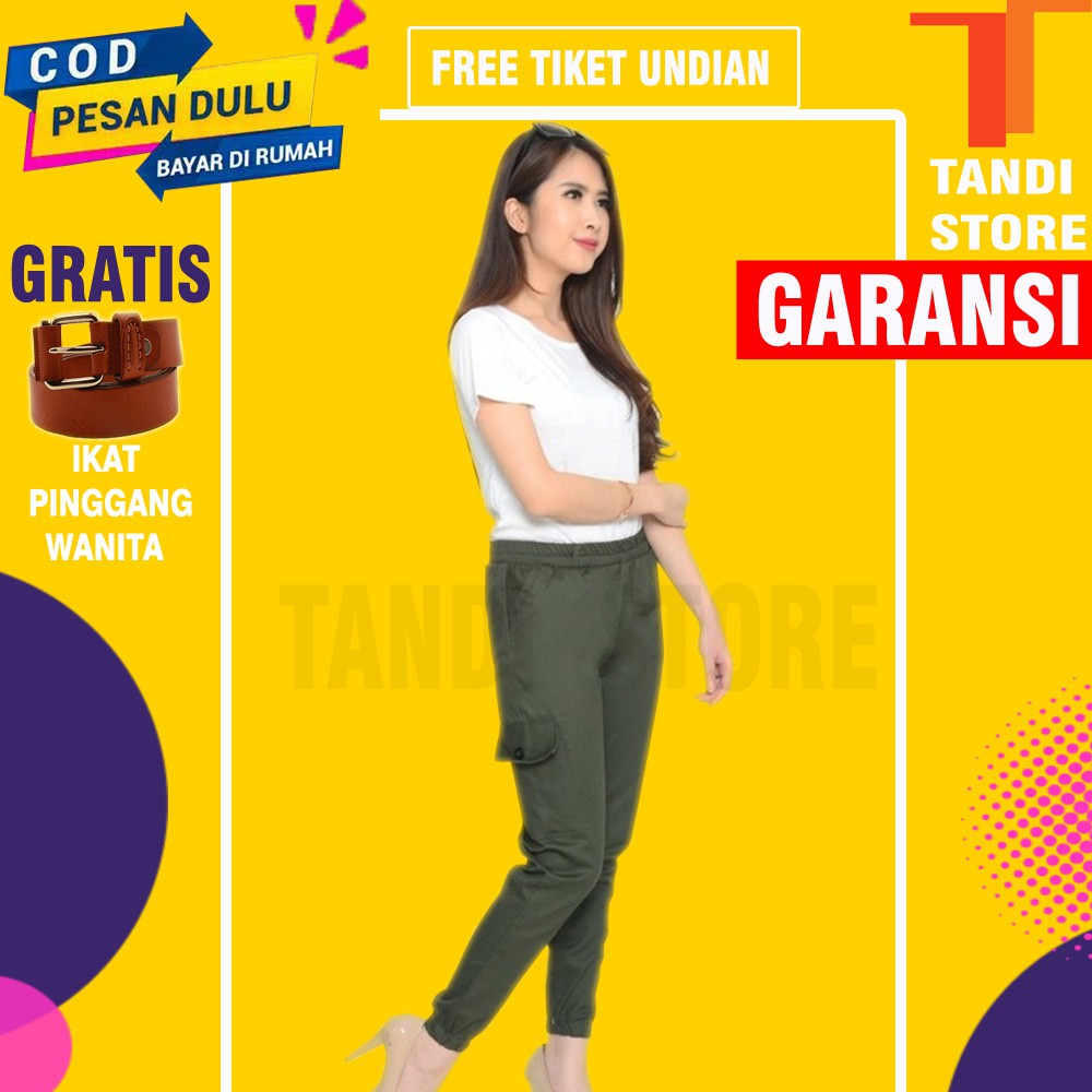 celana bawahan panjang kekinian joger korean style wanita perempuan remaja korea BONUS