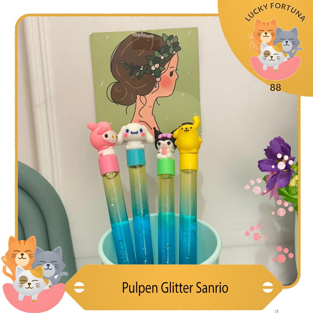 

[Luckyfortuna88] Pulpen Glitter Sanrio Pulpen Sanrio glitter Pulpen glitter karakter Sanrio Pulpen ballpoint Pulpen tinta gel Pulpen tinta hitam Pulpen berlogo Pulpen ergonomic