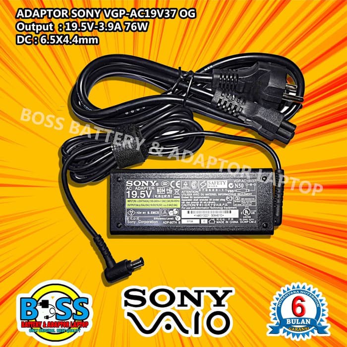 Adaptor Charger Laptop Sony Vaio VGP-AC19V33 VGP-AC19V37 Original