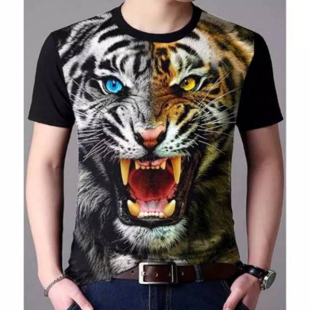 Grosir Kaos 3d Macan Harimau Tiger Baju Kaos 3d Spandek Murah Shopee Indonesia