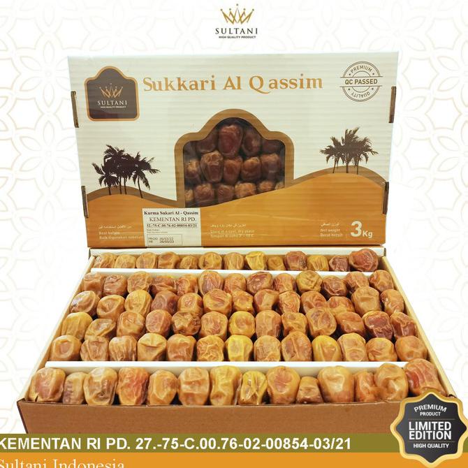 

BAYAR DITEMPAT Kurma Sukari Sultani 3 KG | PREMIUM QUALITY/KURMA 1KG/KURMA BARARI/KURMA RUTHOB/KURMA BAM/KURMA PALM FRUIT/KURMA TANGKAI/KURMA AZWA/KURMA SUKKARI/KURMA SAFAWI/KURMA TUNISIA/KURMA MUDA KUNING/KURMA MUDA HIJAU/KURMA MEDJOL/KURMA MADINAH SUPER