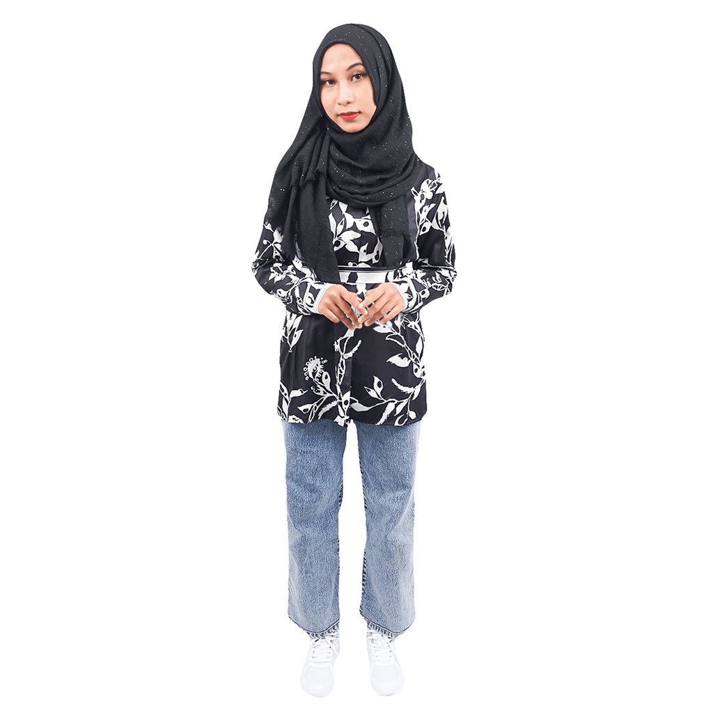 BAJU WANITA EAST INDIES BLOUSE MONOCHROME BAHAN PREMIUM
