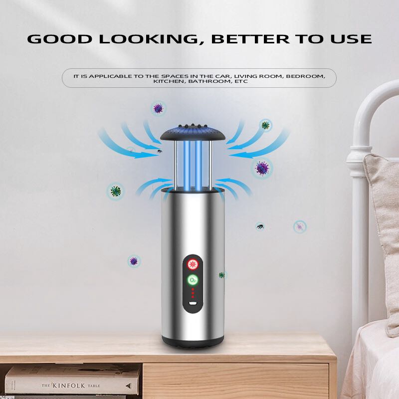 Car Air Purifier Ionizer Anion Ozone UV-C Sterilizer Anti Virus Pembersih Udara Mobil
