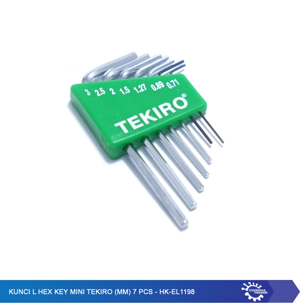 Kunci L Hex Key Mini Tekiro MM 7 Pcs - HK-EL-1198