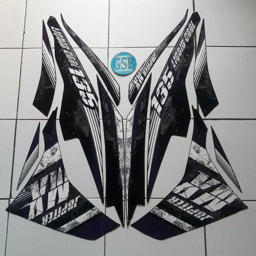 Stiker motor New Jupiter Mx 135 2013 ungu