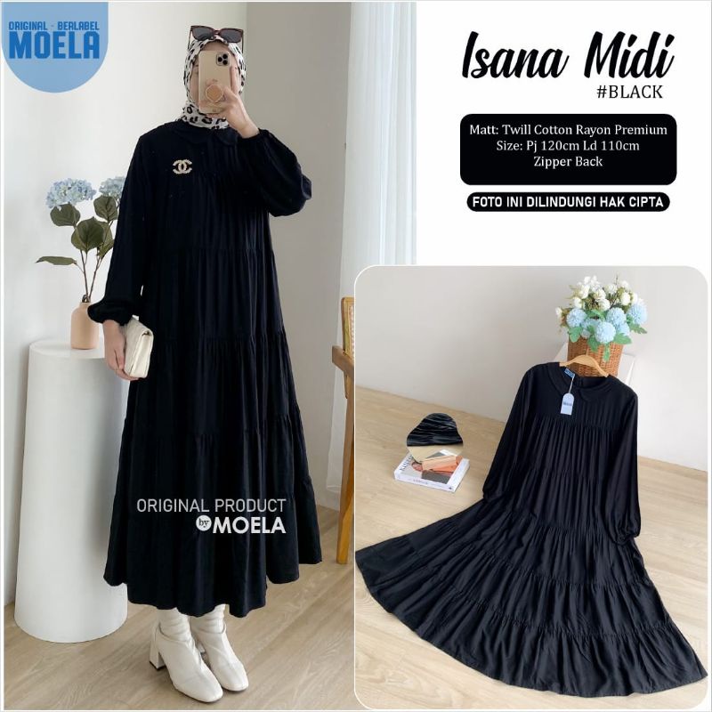 Baju Gamis Murah Black Series Ori by Moela (isaco,Mora,isana,lilci,siuti)