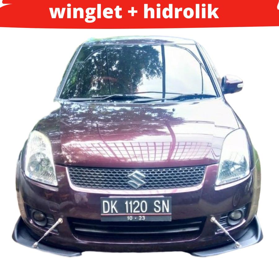 WINGLET BUMPER MOBIL UNIVERSAL WING LIPS DEPAN + HIDROLIK 2 PCS