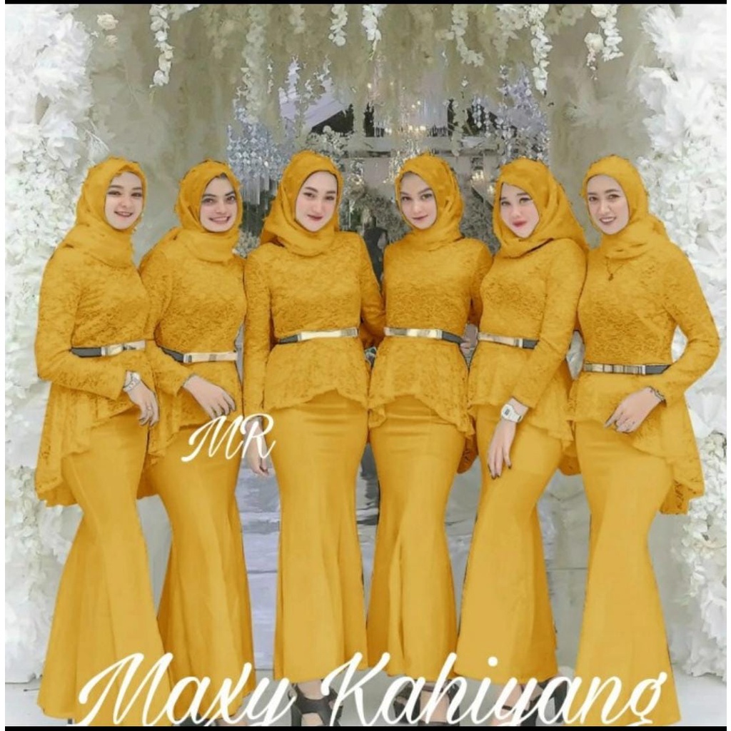Baju Pesta Wanita Muslimah Pesta Kondangan Trandy Terbaru 2022 Dress Kahiyang Mewah Bridesmaid Ukura