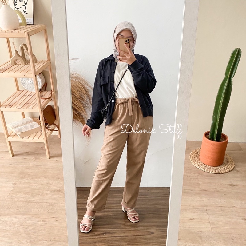 Enzy linen pants