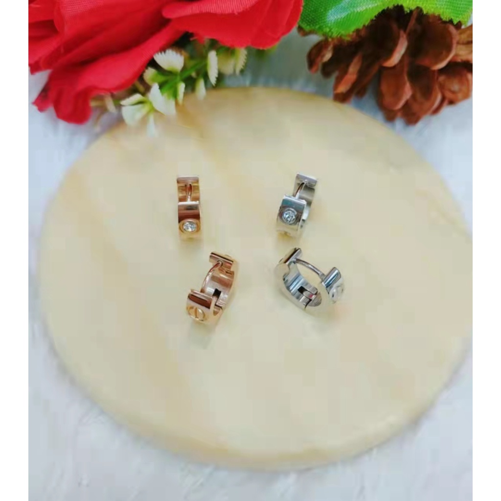 Anting Titanium Permata Perhiasan Fashion B101,102