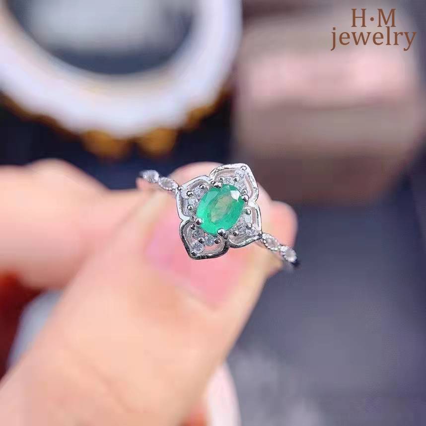 Set Kalung Anting Stud Dan Cincin Model Terbuka Bahan S925 Silver Desain Merpati Ruby Warna Ice Green