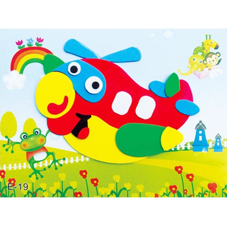 

EK010 Paket Prakarya Anak DIY Tempel Stiker Sponge Spons Eva Gambar 3D