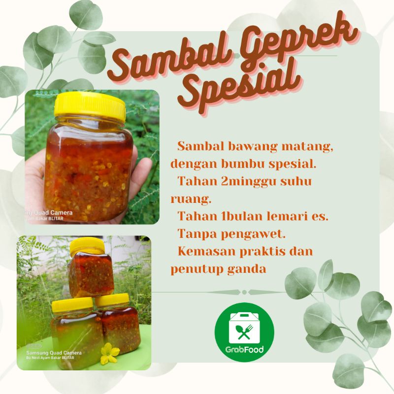 

Sambal bawang bu novi sambal geprek gobis