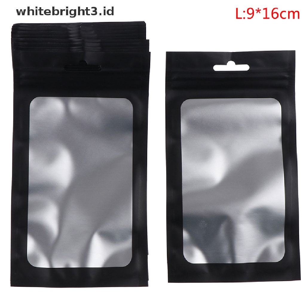 (whitebright3.id) 20pcs / Set Kantong Makanan Bahan Aluminum Foil Dengan Zip Lock