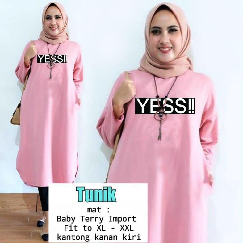 TUNIK YESSS / TUNIK MAMACHI / TUNIK POLOS/ TUNIK CEWEK / TUNIK PANJANG / TUNIK MOTE / TUNIK MUSLIM